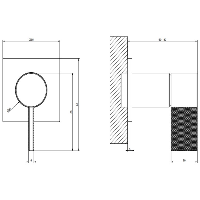 Gessi Inverso Diamantato Смеситель для раковины встраиваемый, без внутренней части, цвет: chrome 73609#031