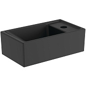 Ideal Standard I.life Раковина подвесная 37х21 см, смеситель справа, без д/к, цвет: черный матовый E2112V3