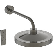 Ideal Standard Solos Верхний душ 33 см, 3 вида струи, подсветка, кронштейн, цвет: PVD magnetic grey A7890A5