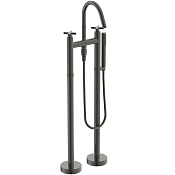 Ideal Standard Joy Смеситель напольный для ванны двухвентильный: душ, шланг, цвет: PVD magnetic grey BD168A5