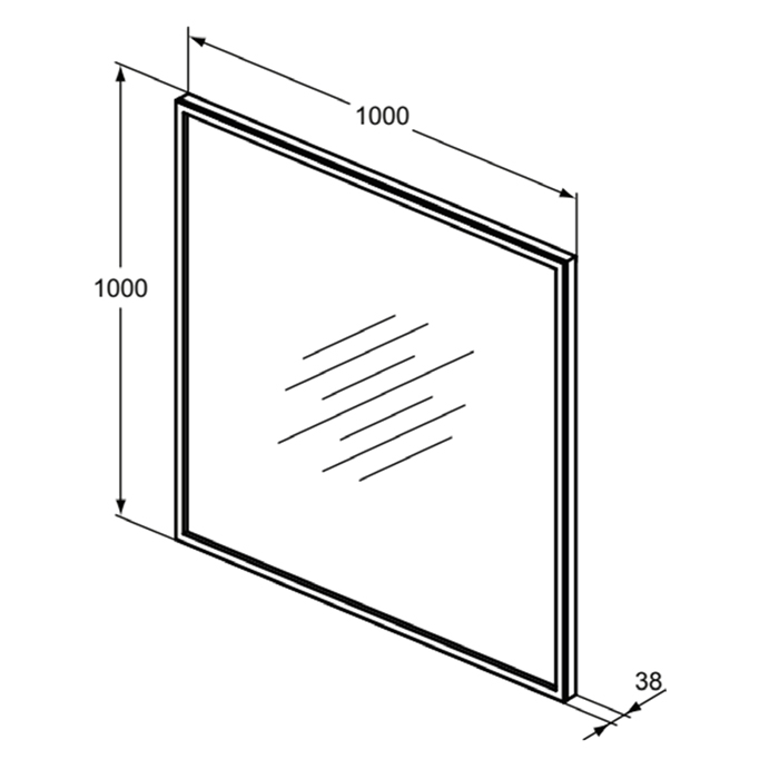 Ideal Standard Conca Зеркало 100х100 см, с подсветкой по периметру T3967BH