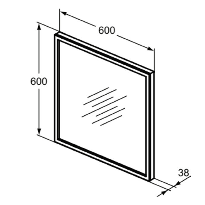 Ideal Standard Conca Зеркало 60х60 см, с подсветкой по периметру T3965BH