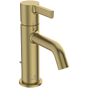 Ideal Standard Joy Смеситель для раковины с донным клапаном, излив 11 см, цвет: PVD brushed gold BC775A2