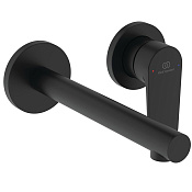 Ideal Standard Ceralife Смеситель для раковины встр., внешняя часть, излив 18 см, цвет: silk black BE019XG