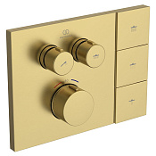 Ideal Standard Ceratherm Термостат для душа, внешняя часть на 2 потребителя, цвет: PVD brushed gold A7894A2