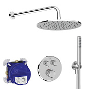 Ideal Standard Navigo Душевой комплект встраиваемый: термостат, верхний и ручной душ, цвет: chrome A7772AA