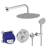 Ideal Standard Navigo Душевой комплект встраиваемый: термостат, верхний и ручной душ, цвет: chrome A7771AA