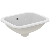 Ideal Standard Connect Раковина встраиваемая снизу 42х35 см, с переливом, цвет: белый глянцевый E505601