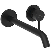 Ideal Standard Ceraline Смеситель для раковины встр., внешняя часть, излив 22 см, цвет: silk black BD848XG