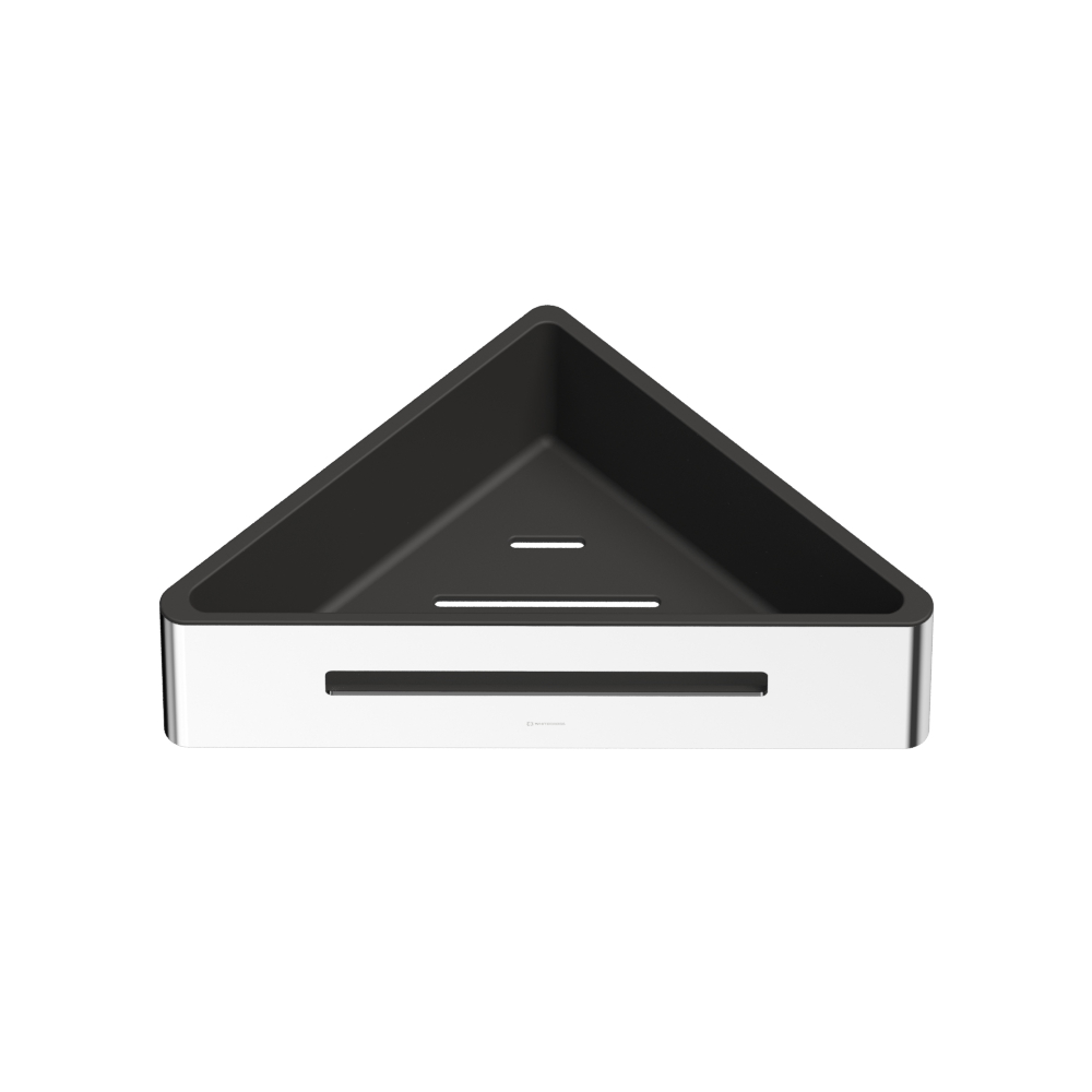 Whitecross Ergo Полка металлическая угловая 22x22 см, подвесная, цвет: хром ER2282CR