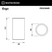 Whitecross Ergo Стакан настольный, нержавеющая сталь, цвет: никель брашированный ER2236NIB