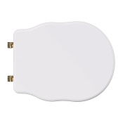 Alice Boheme Крышка-сиденье для унитаза, с микролифтом, цвет: белый глянцевый, фурнитура бронза MC2803S