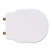 Alice Boheme Крышка-сиденье для унитаза, с микролифтом, цвет: белый глянцевый, фурнитура золото MC2802SE