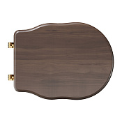 Alice Boheme Крышка-сиденье для подвесного унитаза, цвет: орех, фурнитура золото MC28N2SE